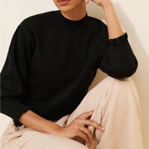 Anthropologie Black Merino Sweater